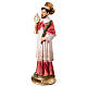 Saint Raymond figurine 20 cm hand painted in resin with golden base s3