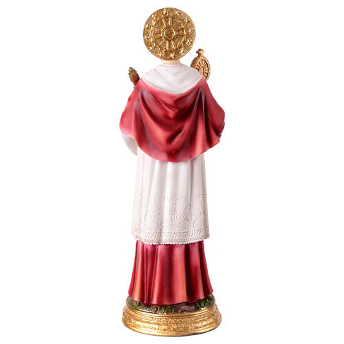 Saint Raymond 30 cm statuette résine colorée main 5