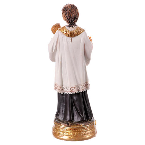 St Cajetan and Child statue 12 cm hand-painted colored resin 4