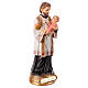 St Cajetan and Child statue 12 cm hand-painted colored resin s3