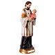 Statue of St Cajetan with the Infant Jesus, 12 in, handpainted resin s4