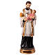 Estatua San Cayetano con Niño Jesús 30 cm resina pintada a mano s1