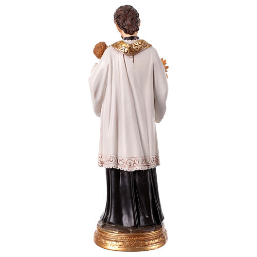 Statue of St Cajetan and Child 30 cm hand-painted colored resin 5