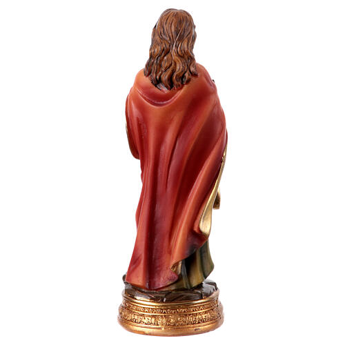 St Agatha with pincers and martyr's palm, resin statue with golden base, 5 in 4