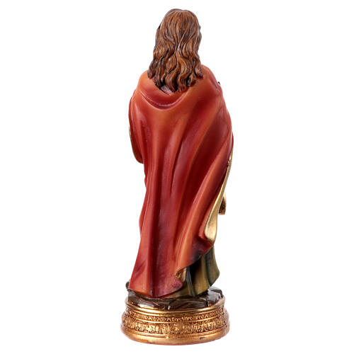 Estatua Santa Ágata 12 cm resina base dorada tenazas palma martirio 4