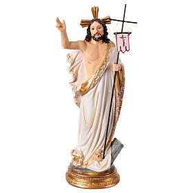 Risen Christ, handpainted resin statue for Easter Creche of 20 cm