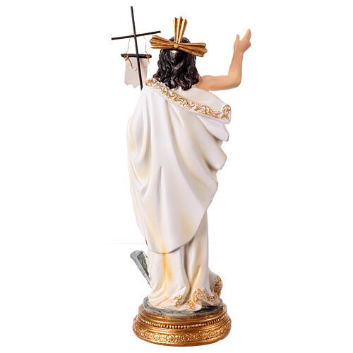Christ Ressuscité statuette résine crèche pascale 20 cm peinte main 5