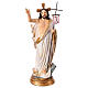 Christ Ressuscité statuette résine crèche pascale 20 cm peinte main s1