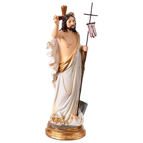 Cristo Risorto statuina resina presepe pasquale 20 cm dipinta a mano  4