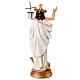 Cristo Risorto statuina resina presepe pasquale 20 cm dipinta a mano  s5