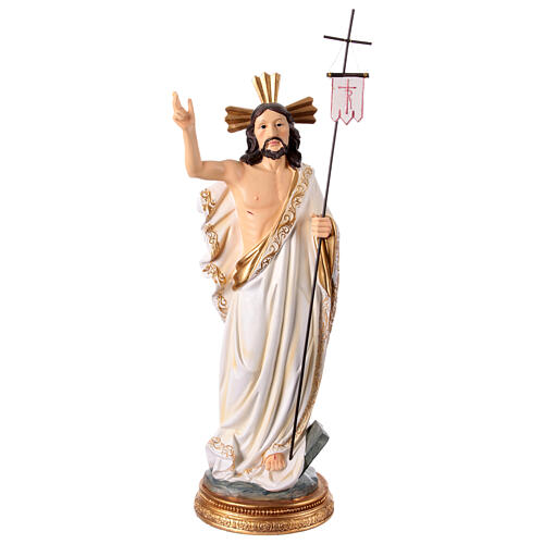 Cristo Resucitado estatua resina belén pascual 20 cm pintada a mano 1