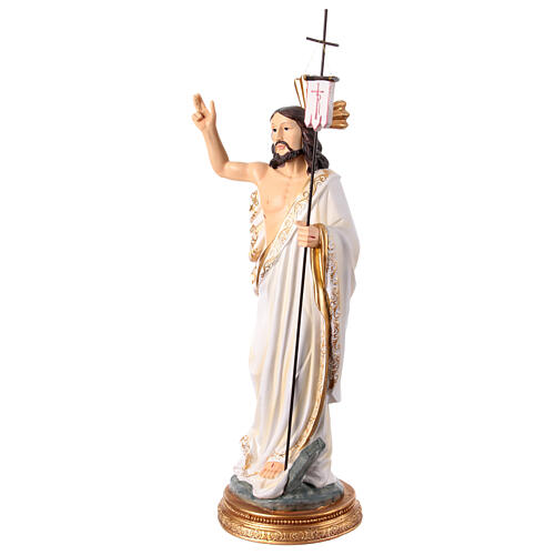 Chrystus Zmartwychwstały figurka żywica malowana ręcznie, szopka wielkanocna 40 cm 3
