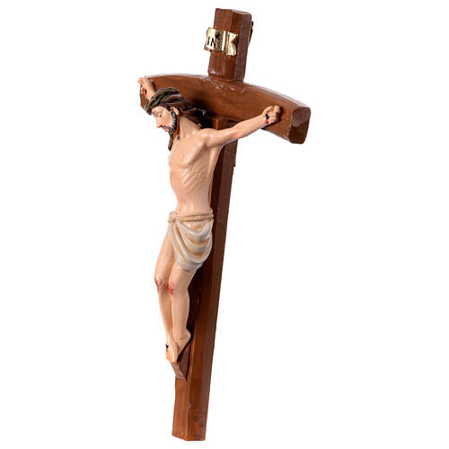 Christ crucifié crèche pascale 20 cm résine peinte main 2