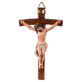 Christ sur la croix résine crèche pascale 12 cm peinte main