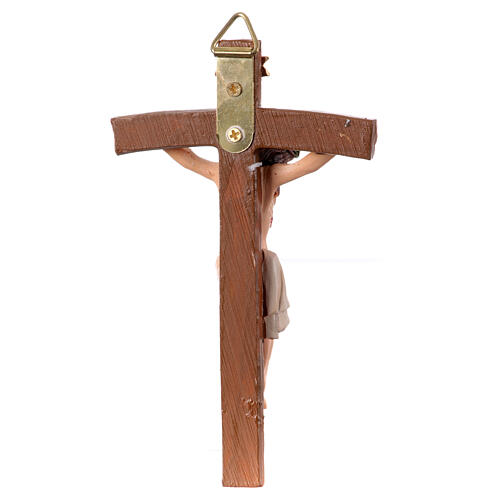 Cristo sulla croce resina presepe pasquale 12 cm dipinta a mano 4