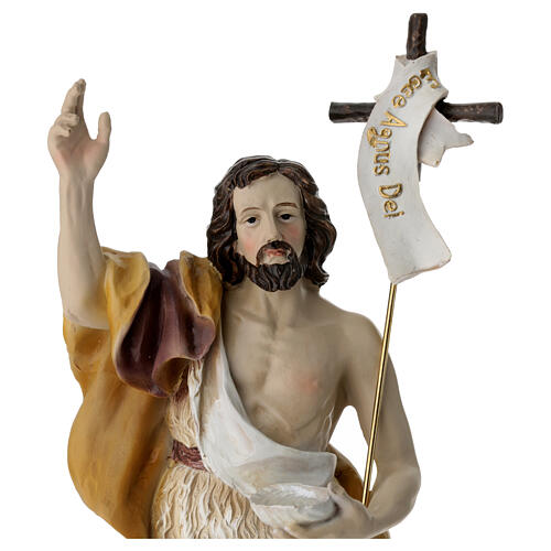 St. John the Baptist, painted resin, 8 in 4