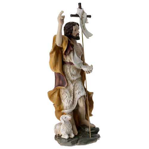 St. John the Baptist, painted resin, 8 in 5