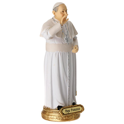 Pope Francis statue in resin 14 cm 3