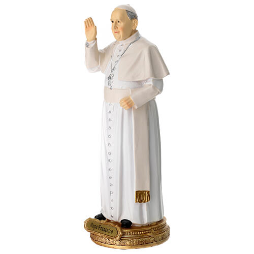 Estatua Papa Francisco resina pintada 20 cm 3