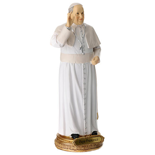 Estatua Papa Francisco resina pintada 20 cm 4