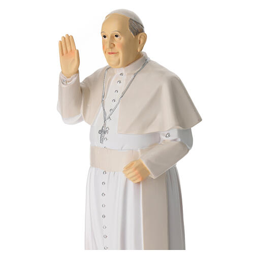 Estatua Papa Francisco resina coloreada 30 cm 4