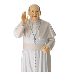 Statua Papa Francesco resina colorata 30 cm