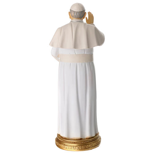 Estatueta Papa Francisco resina colorida 30 cm 6