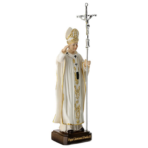 Estatua San Juan Pablo II resina 12 cm 3