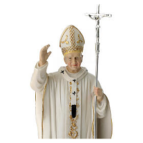 Statuette Saint Jean-Paul II résine colorée 20 cm