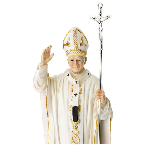 Papst Johannes Paul II, Statue, handbemalte Resinfigur, 30 cm 2