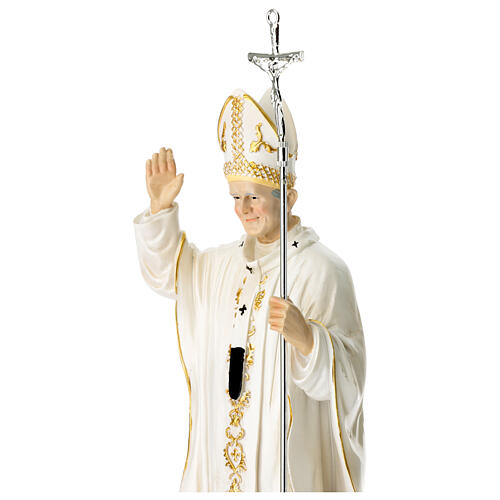 Statue of Pope John Paul II, 12 in, painted resin 3