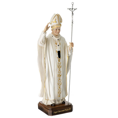 Statua Papa Giovanni Paolo II 30 cm resina dipinta 5