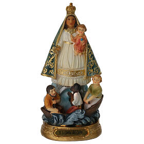 Our Lady of Charity del Cobre, painted resin statue, 5 in