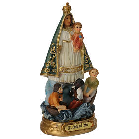 Our Lady of Charity del Cobre, painted resin statue, 5 in