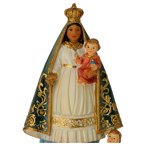 Virgen de la Caridad del Cobre estatua resina 20 cm pintada 2