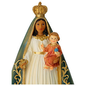 Statue of Virgin of Charity del Cobre, painted resin, 12 in