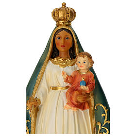 Estatua Virgen de la Caridad del Cobre resina pintada 40 cm