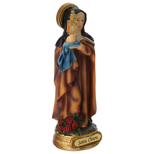 Saint Clare statue in painted resin 12 cm 2