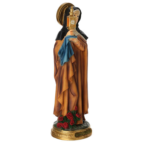 Santa Clara estatua resina pintada 30 cm 5