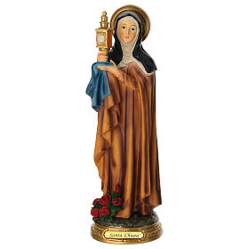 St Clare statue in painted resin 30 cm