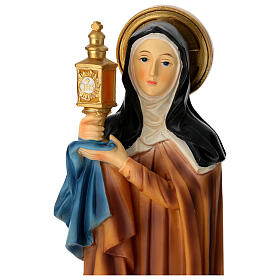 St Clare statue in painted resin 30 cm