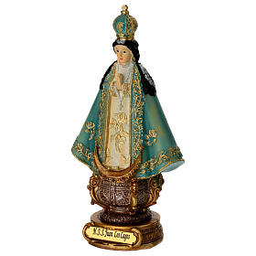 Virgen de San Juan de los Lagos resina pintada 12 cm