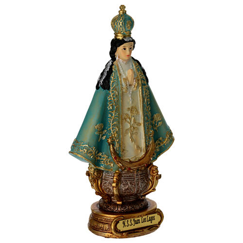 Virgen de San Juan de los Lagos resina pintada 12 cm 3