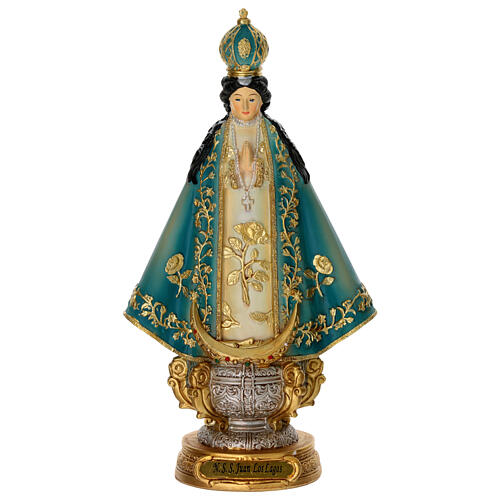 Virgen San Juan de los Lagos resina pintada 20 cm 1