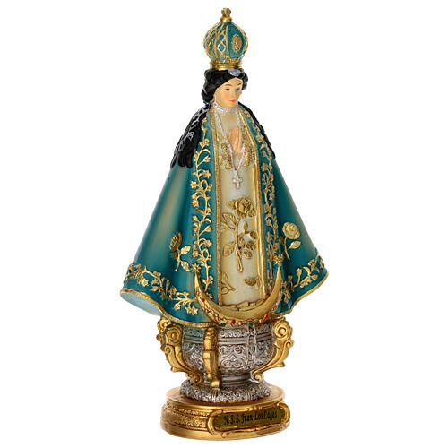 Virgen San Juan de los Lagos resina pintada 20 cm 2