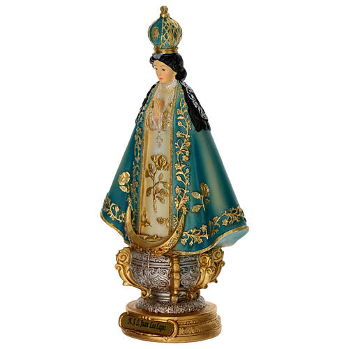 Nossa Senhora San Juan de los Lagos resina pintada 20 cm 3