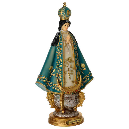 Statue of Virgin of San Juan de los Lagos 40 cm painted resin 5