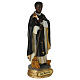 Saint Martin de Porrès statue résine 12 cm peinte s3