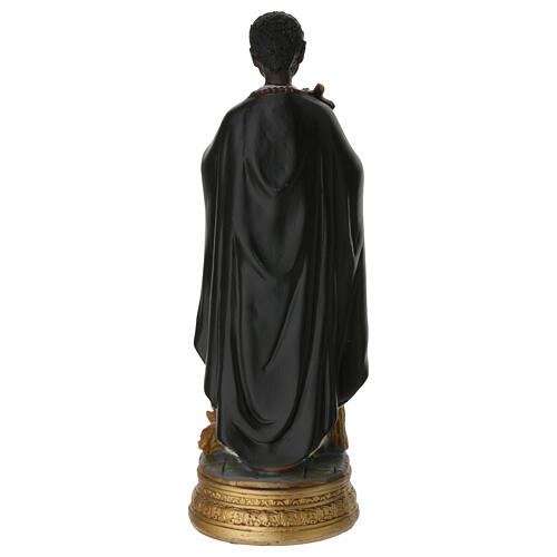 Saint Martin de Porres painted resin statue 12 cm 4