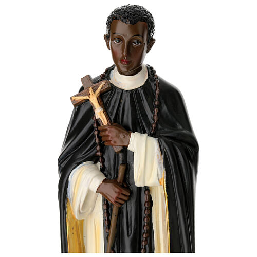 Heiliger Martin von Porres – bemalte Resin-Statue, 30 cm 2
